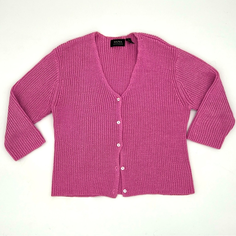 Dana‎ Buchman Pink Cotton Cardigan – Size XL